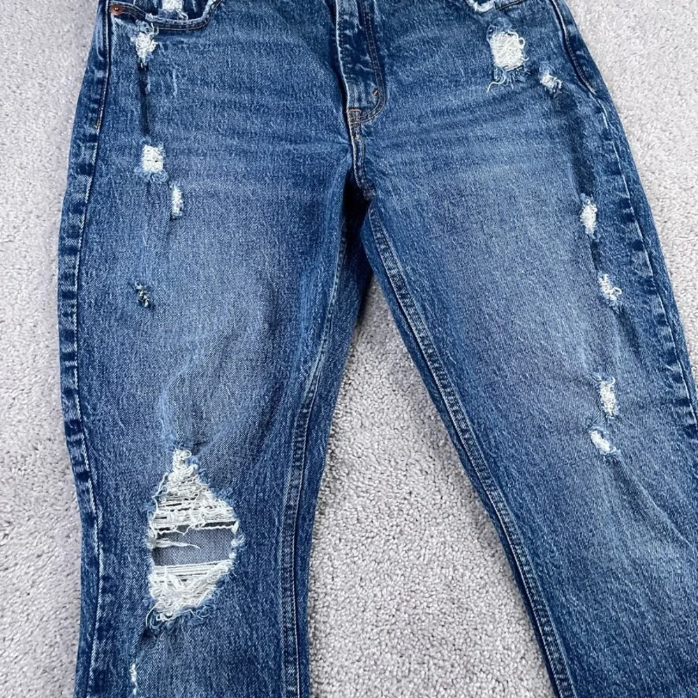 Abercrombie and Fitch‎ Jeans Womens 6 Short Blue Skinny High Rise Distressed